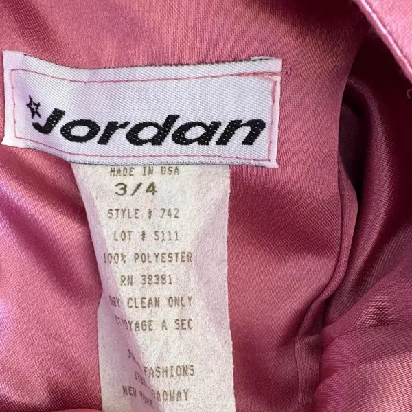 Vintage 80s Satin Gown Pink Coquette Princess Sweetheart Prom Dress Formal XS - Image 7