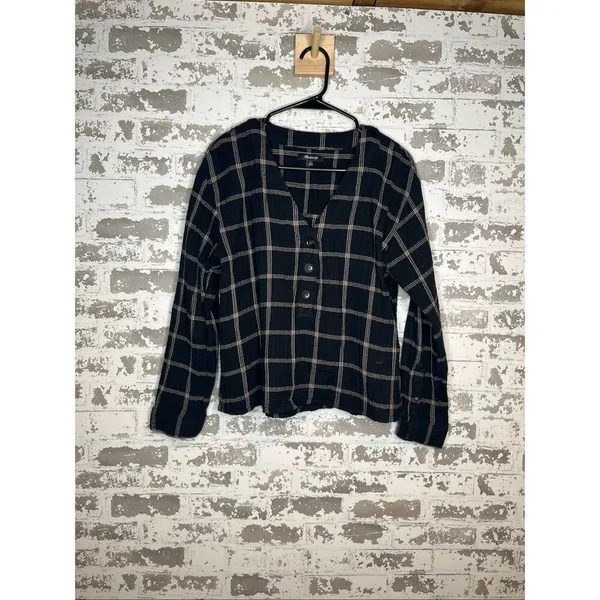 Madewell | women plaid cotton blouse - Image 7