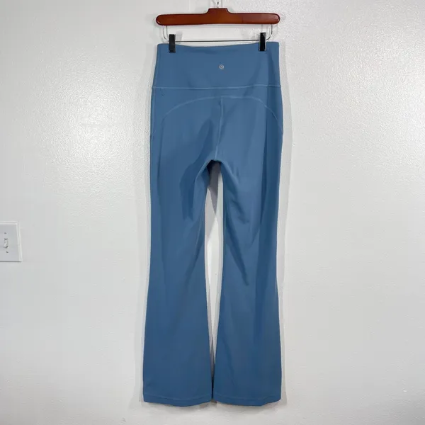 Lululemon Groove Super High Rise Flared Pant Women's 8 Utility Blue Nulu Yoga - Image 4