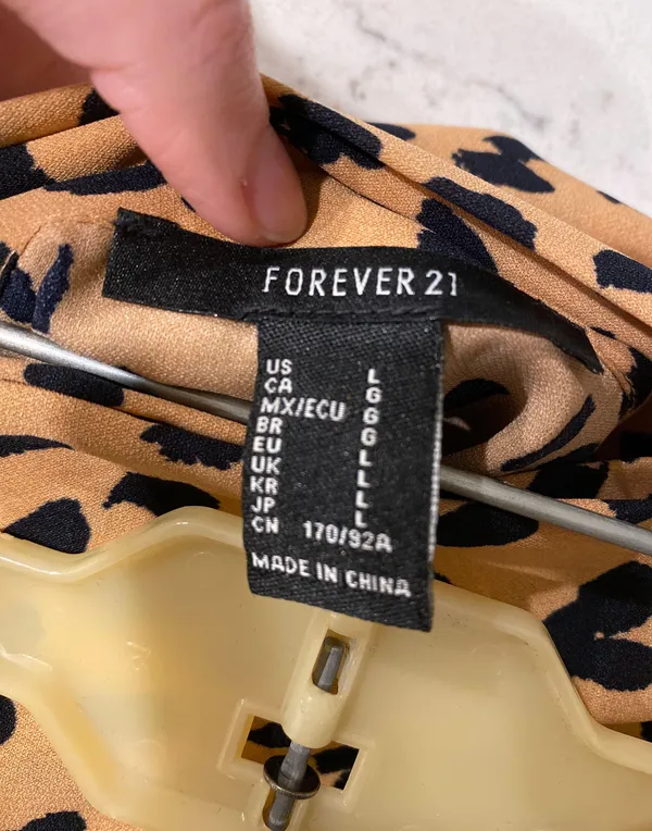 Forever 21 Midi Length Wrap Leopard Skirt - Image 3