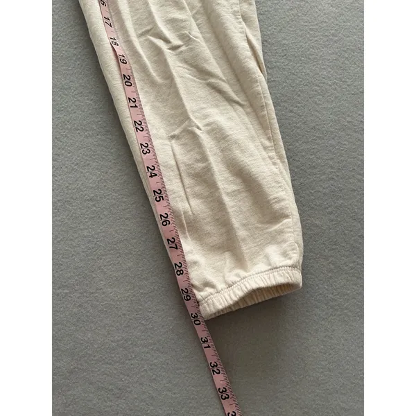 Aerie Joggers S Long Oatmeal Heather Cotton Drawstring High Waist Lounge Pants - Image 8