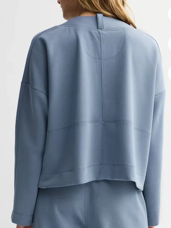 NEW FLX Small Solace Snap Front Cardigan V Neck Sweatshirt NWT - Image 5