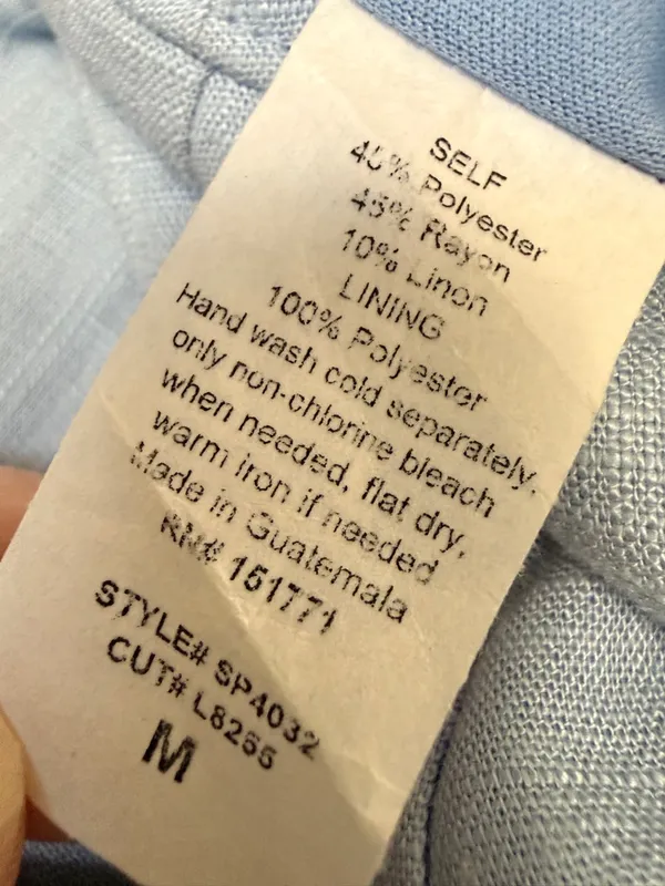 Altar’d State NWT Blue Linen Blend Ruffle Wrap Skort Shorts Medium‎ - Image 7