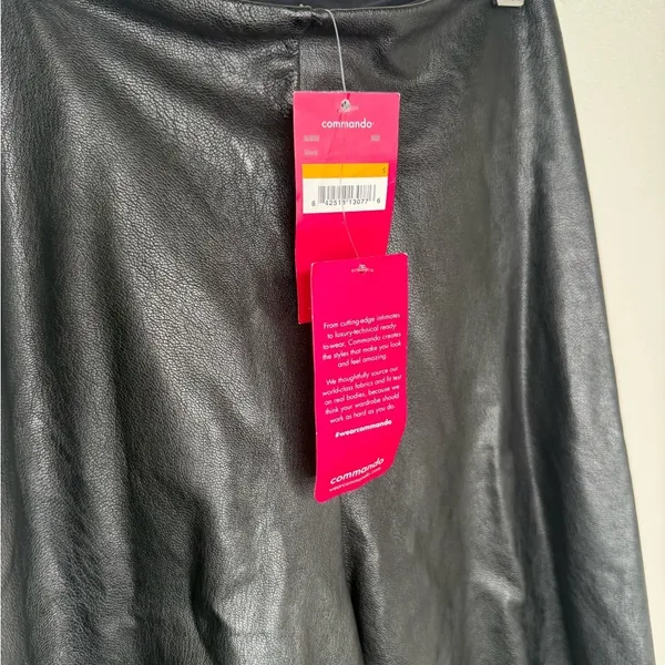 Commando Faux Leather Bike Shorts Black Women’s Small NWT High Rise Biker - Image 5
