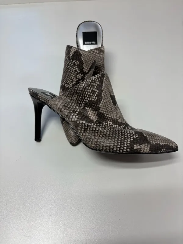 Dolce Vita‎ Women's Stiletto Sandals Snakeskin Pointed Toe Slip On - Size 8. - Image 2