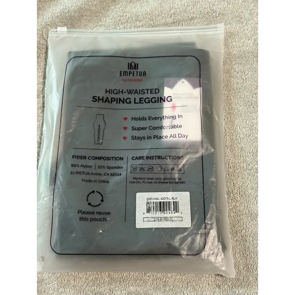 NWT Empetua High Waisted Shaping Full Length Leggings Various Sizes Black Women‎ - Image 5