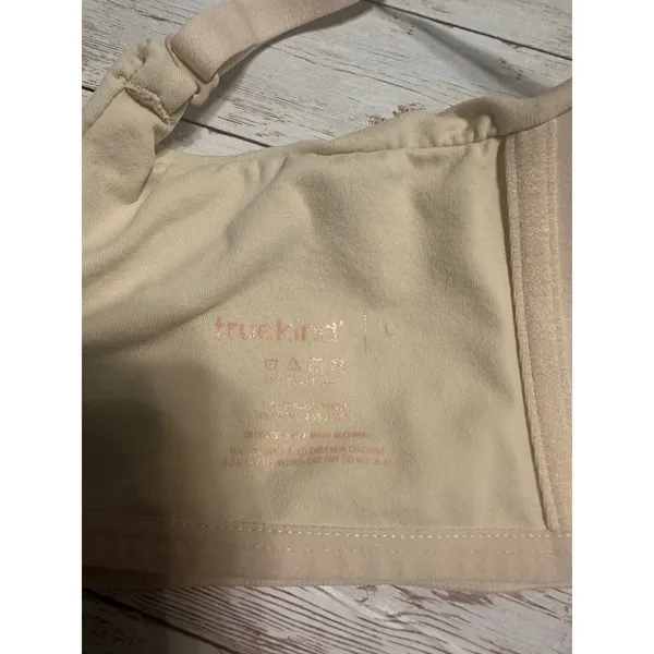 Truekind Wireless Bra Size Large Beige Neutral T-Shirt Padded Seamless Comfort - Image 6