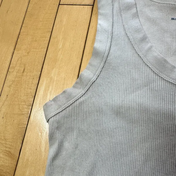BRANDY MELVILLE Classic Tan Cream Cropped Ribbed Tank Top Shirt OS - Image 4