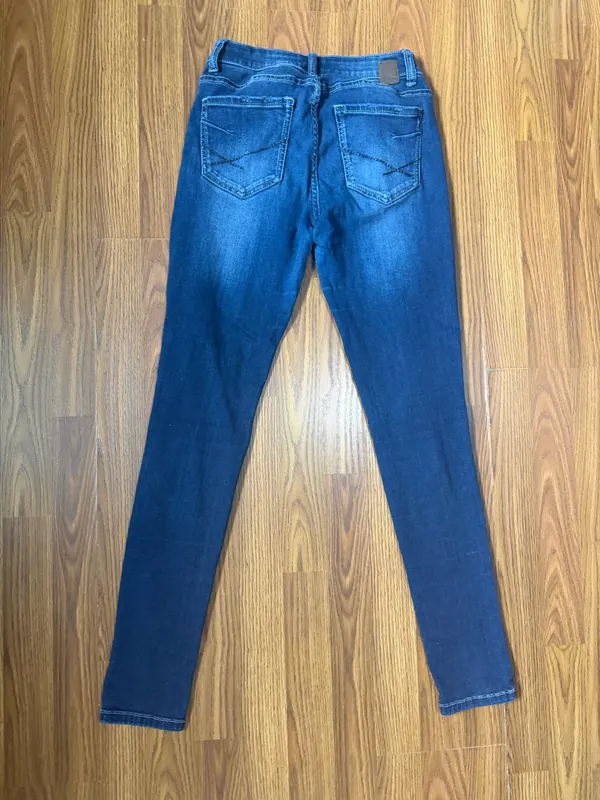 BKE Stella Mid Rise Skinny Ripped Whiskered Jeans 27 - Image 3