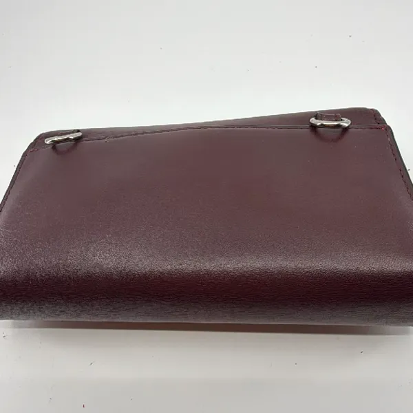 Coach Convertible Wallet Burgundy Pebbled Leather Wallet - Image 4