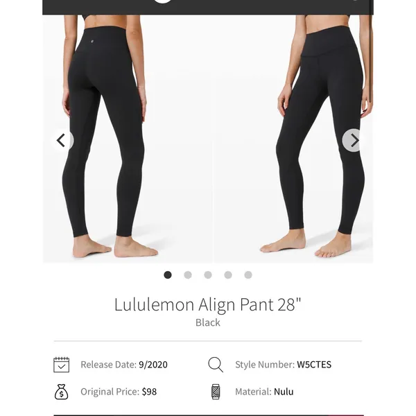 Lululemon Align Pant 28" Black size 4 women - Image 11