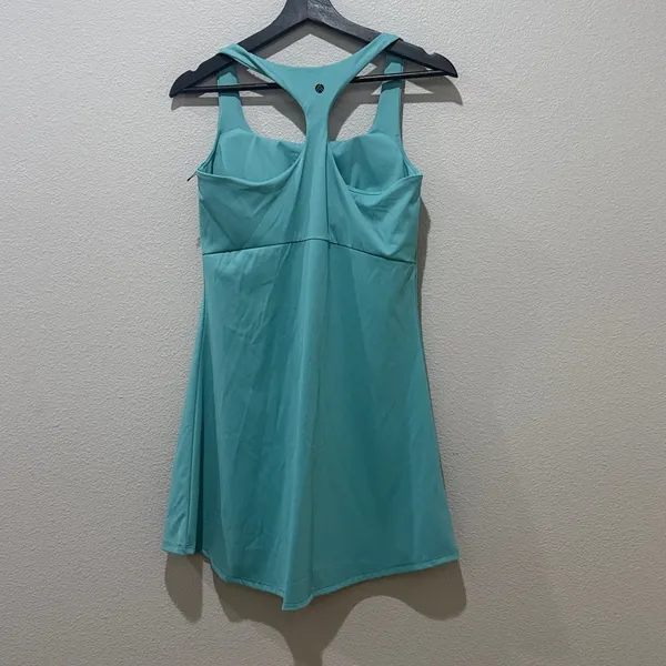Teal Racerback Athletic Workout Shelf Bra Mini Dress Size S - Image 4