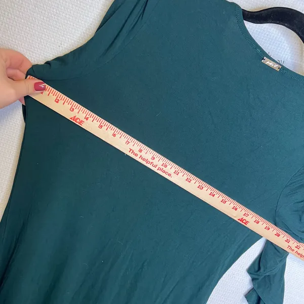 Jackie O Womens Dark Green Ruched Sleeve Maxi Dress Size Small‎ Loungewear - Image 7