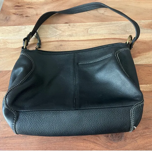 The Sak Vintage 2000's Y2K Indie Sleaze Pebbled Leather Hobo 90s Baguette Bag - Image 6