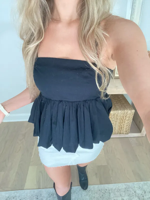 Abercrombie Strapless Bubble Hem Top - Image 5