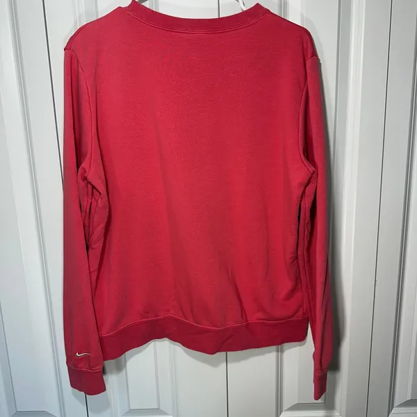 Nike Sweatshirt Womens M Pink Graphic EST 1972 Collegiate Crewneck Pullover - Image 6