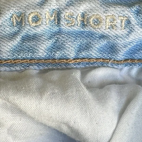 American Eagle Outfitters Blue Jean Mom Shorts High-Waisted Distressed - Image 5
