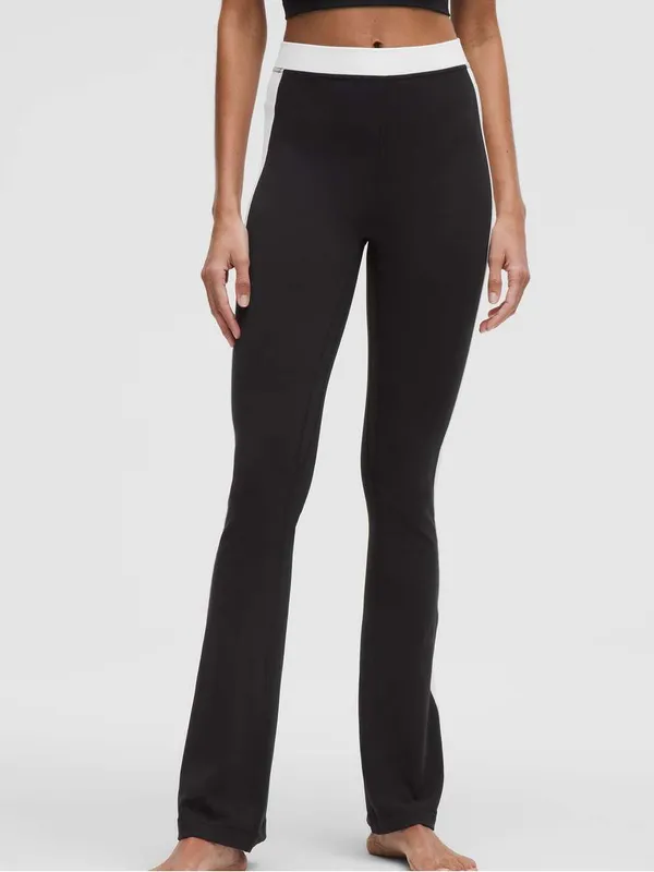 Lululemon Nulu High-Rise Flared Pants Leggings Black / White - Image 2
