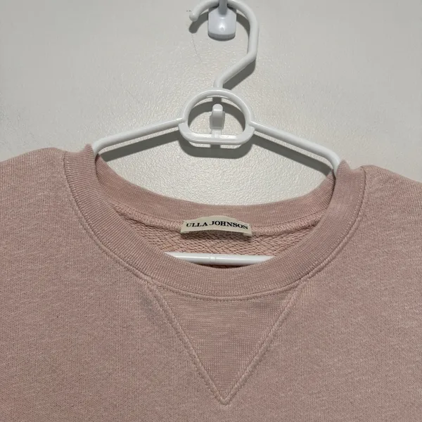 Ulla Johnson Tillie Pink Sweatshirt Ruffle‎ Trim Dress Size Large - Image 3