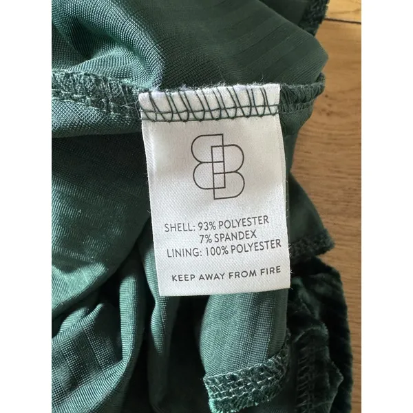 Baltic Born‎ Emerald Green Striped Velvet Velour Wrap Dress Women Size Small - Image 9