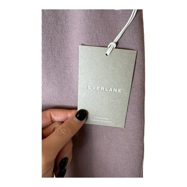 Everlane Purple Lilac Seamless High Rise‎ Knit Ribbed Bike Shorts Size XS/S NWT - Image 6