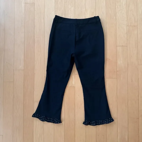 Princess Polly Darsie Frill Black Polka Dot Capri - Image 4