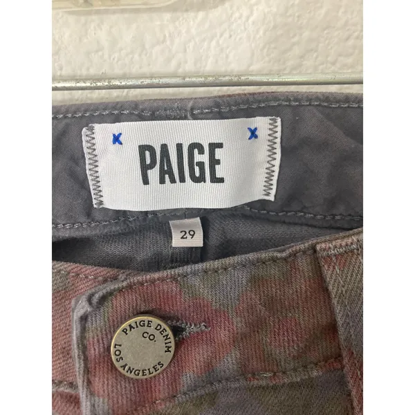 Paige 29 Skyline Ankle Peg Boho Chic Autumn Fall Floral Print Denim Jeans Pants - Image 3