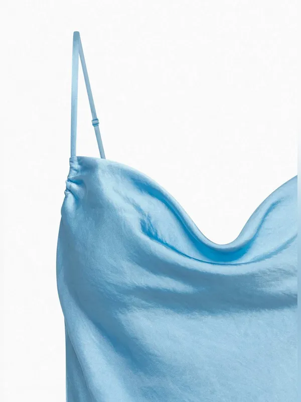Aritzia Allusion Light Blue Mini Dress (Size S) - Image 5