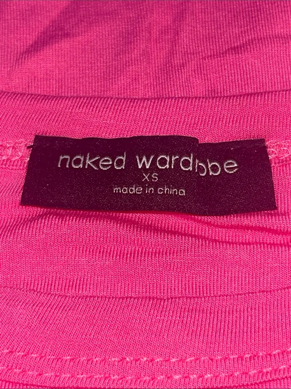 naked wardrobe Hot Pink Long Sleeve Fitted Mini Dress Size XSmall - Image 3