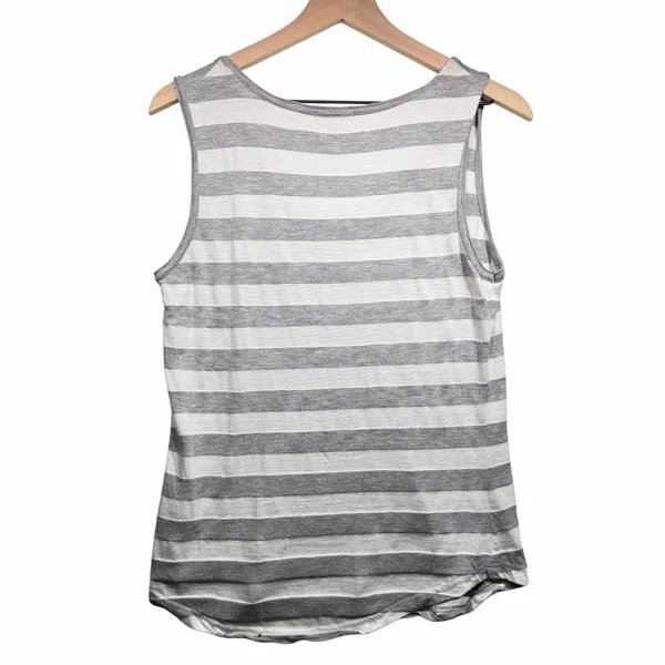 Barbour Gray White Tank Lightweight Women's US size 8 - Image 2