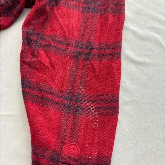 Madewell Red Plaid Flannel Button Down Shirt Cotton Long‎ Sleeve Size L - Image 7