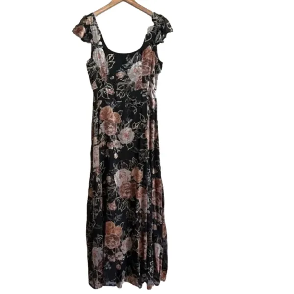 LULUS Sophisticated Romantic Sexy Elegant Burnout Floral Prom Wedding Maxi Dress - Image 5