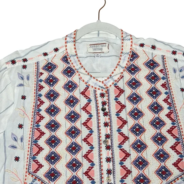 Johnny Was Workshop Vintage Style Embroidered Tunic - Image 3