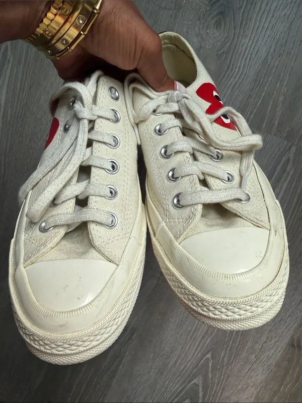 Comme des Garçons Play x Converse Chuck 70 low-top sneakers inivory 7 - Image 3