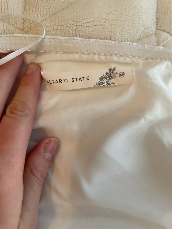 Altar'd State strapless mini satin dress - Image 5