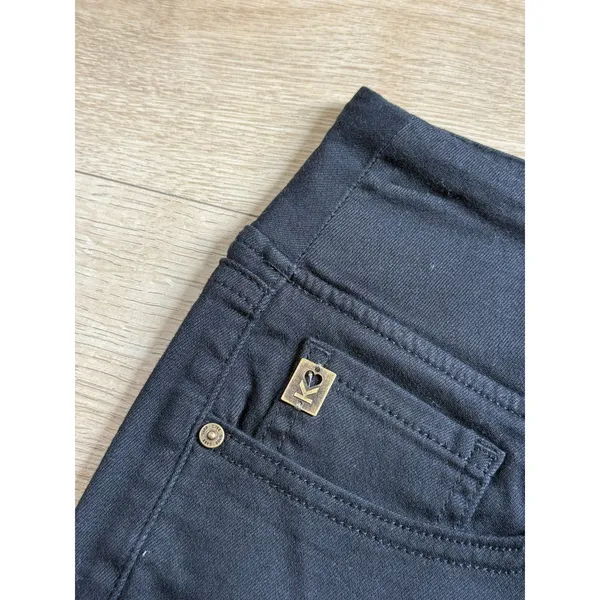 NWOT Womens Belle Kim Gravel pull on black‎ pants stretch size 12P - Image 7