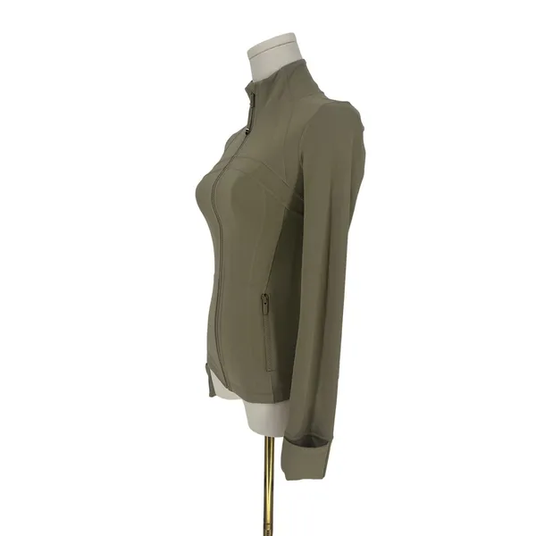 Lululemon Define Jacket Nulu Fog Green‎ Size 2 Slim Fit Thumbholes - Image 5