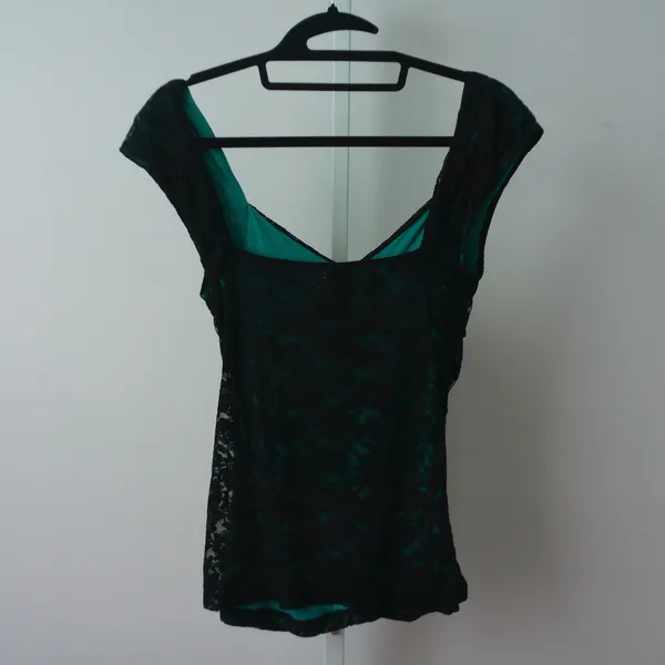 Vanilla Bay Rayon Y2K Bella Swan Whimsigoth Ruched Lace Cami Tank Medium Black - Image 5