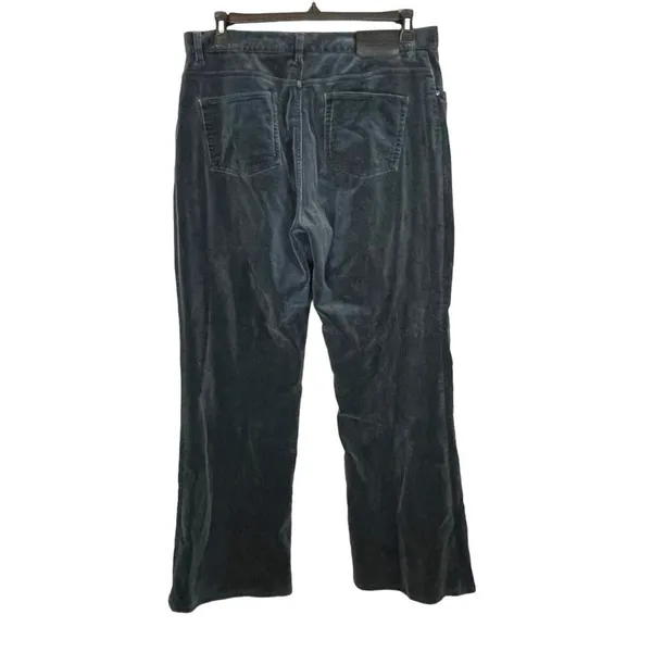Lauren Ralph Lauren Velvet Corduroy Pants Women‎ 14 Gray Straight Leg Stretch - Image 2