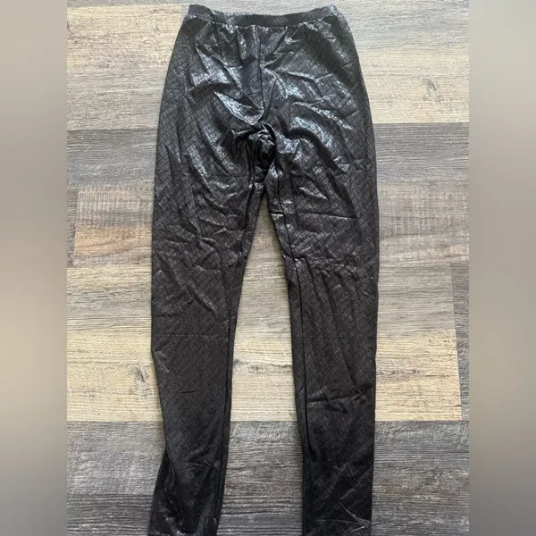 SKIMS‎ Signature Logo Foil Print Mesh Leggings black small - Image 4