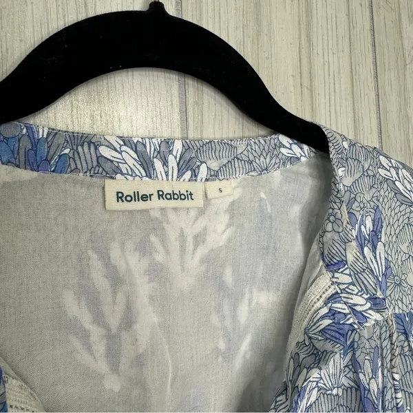 Roller Rabbit 100% Cotton Ugyen Leaves Serafina Tunic Coverup size S Small - Image 12
