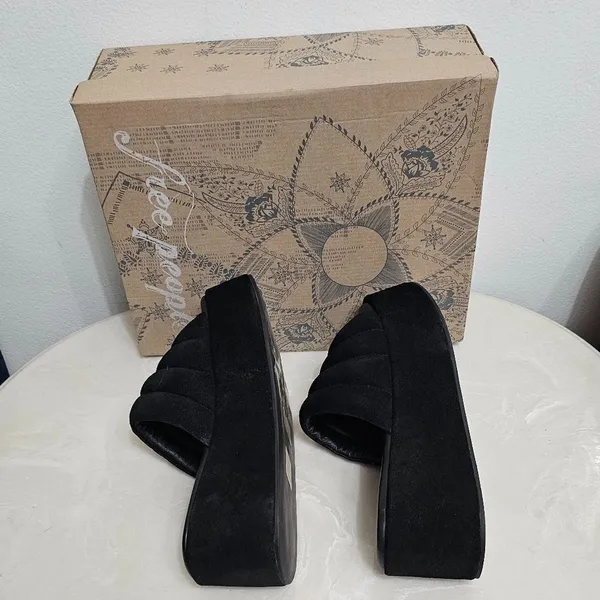 Free People Almost Paradise Platform Blk/Noir 3 Size 38 EU 8 66684663 - Image 10