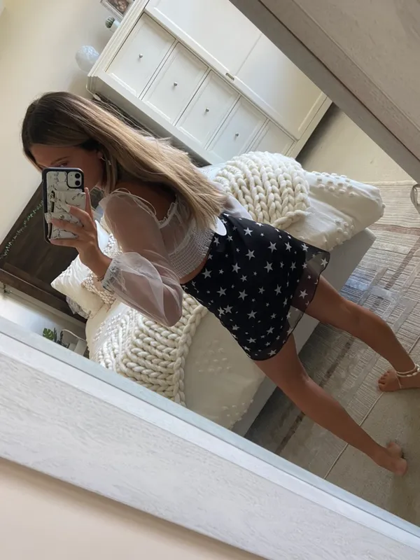 Nasty Gal Star Mesh Skirt - Image 3