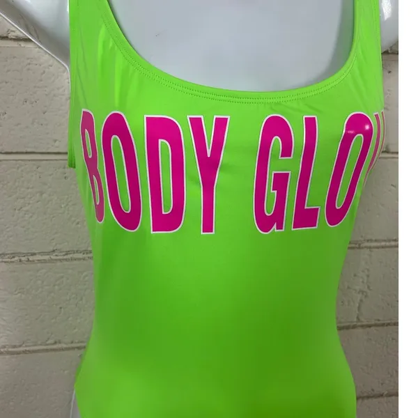 Body Glove 80’s Throwback Neon Green One Piece Swimsuit size M - Image 5