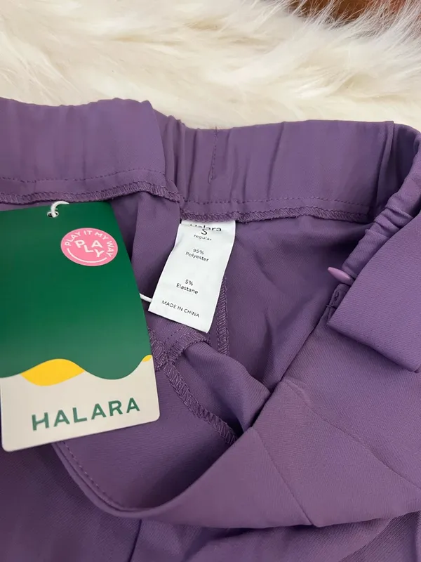 Halara HalaraFlex High Waisted Wide Leg Pants Small Sandalwood Violet Tie - Image 6