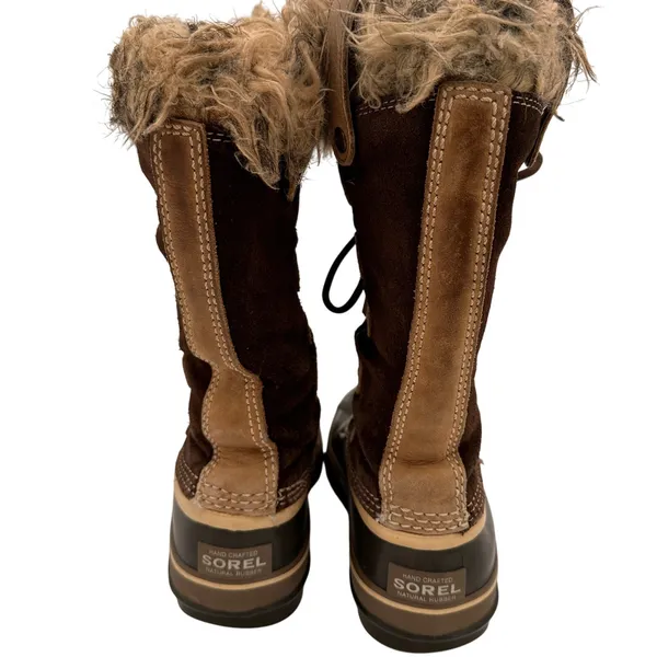 Sorel Women's Brown Leather Joan of Arctic Waterproof Snow Boots Size 5 - Image 5