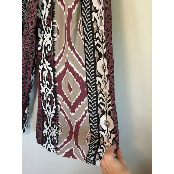 Bali Queen Aztec Smocked Waist Wide Leg Printed Pants One Size NEW - Image 10