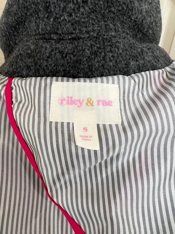 Riley & rae Classic Women's Gray Single-Button Coat - Image 6
