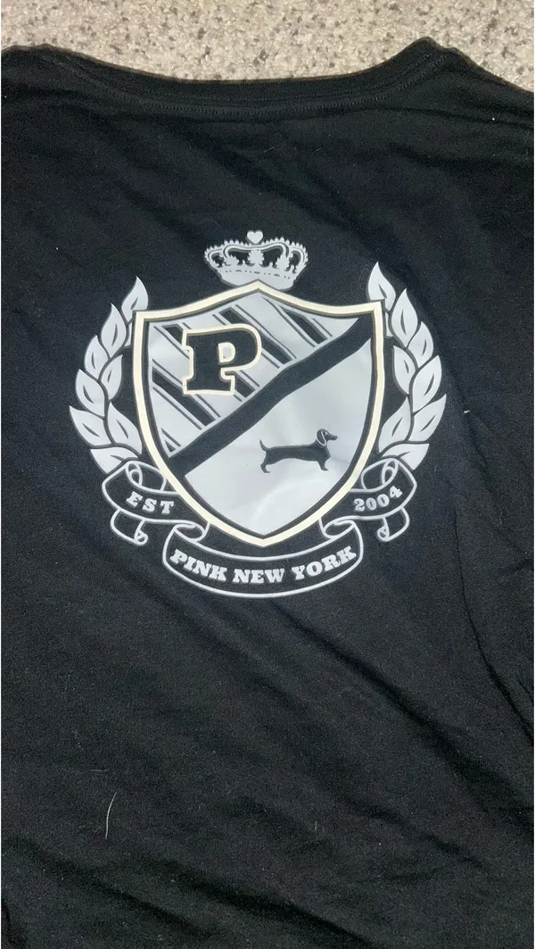 PINK long sleeve T-Shirt Black XS - Image 3