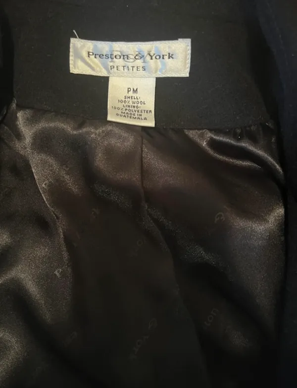 Preston & York Women’s Button-Front Fall Wool Pea Coat - Image 5